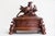 Brown Large Antique 19th Century Swiss Black Forest Oval Jewelry Box in Walnut, 1880 For Sale - Image 8 of 8