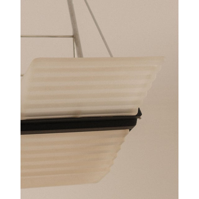 Italian Geometric Suspension Lamp with Murano Glass, 1960s For Sale - Image 4 of 6