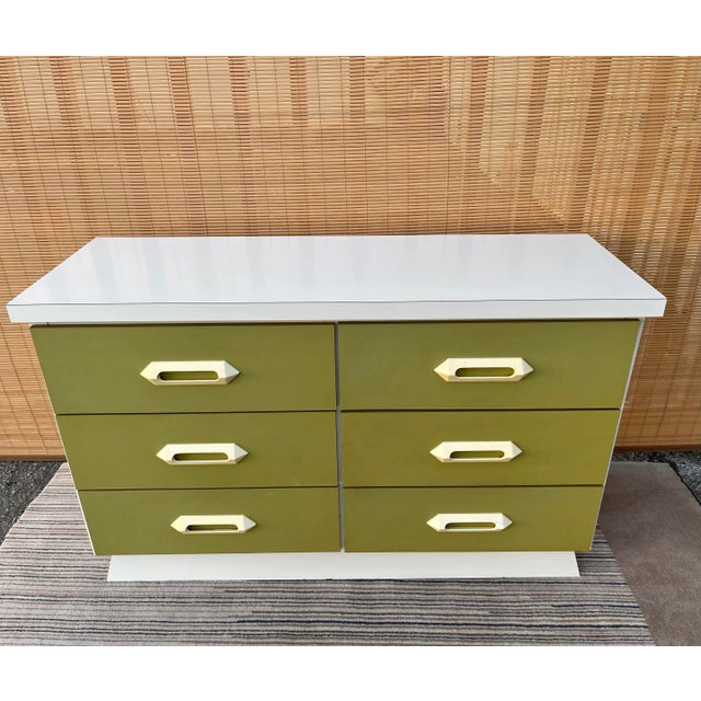 Vintage Mid Century Modern Laminated Compact Dresser For Sale In Miami - Image 6 of 13