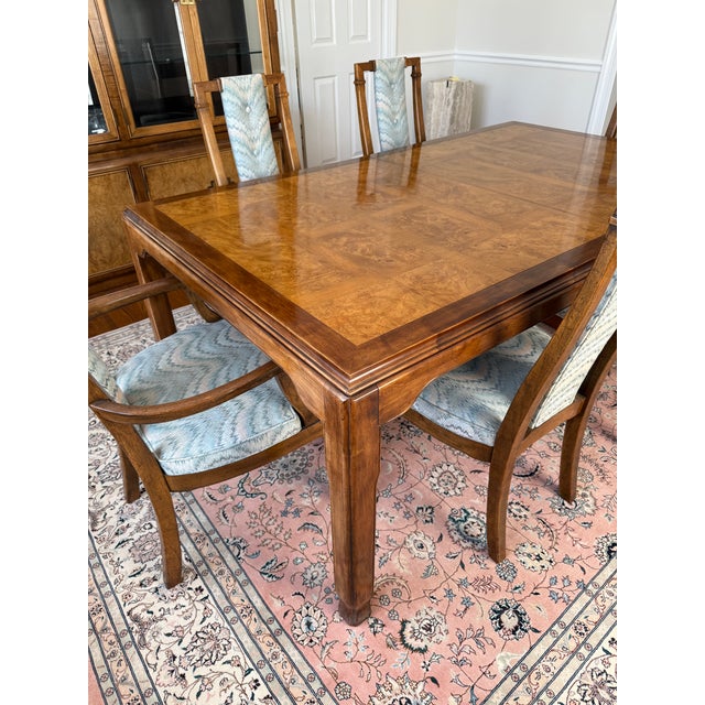 Wood Vintage 1970s Chinoiserie Dining Set With Century Chin Hua Extension Table and 6 Chairs For Sale - Image 7 of 18