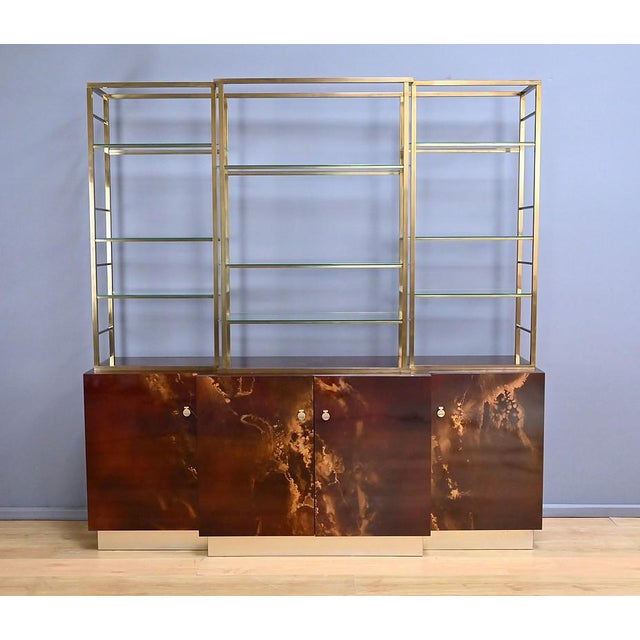 1970s Lacquered Bookcase attributed to Guy Lefèvre for Maison Jansen, 1970s For Sale - Image 5 of 18