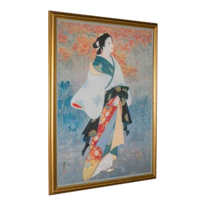 1950s Vintage Art Deco Japanese Geisha Print