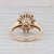 Mid 20th Century 1.61ctw Oval Aquamarine Diamond Halo Ring 14k Yellow Gold Size 7.25 For Sale - Image 4 of 8