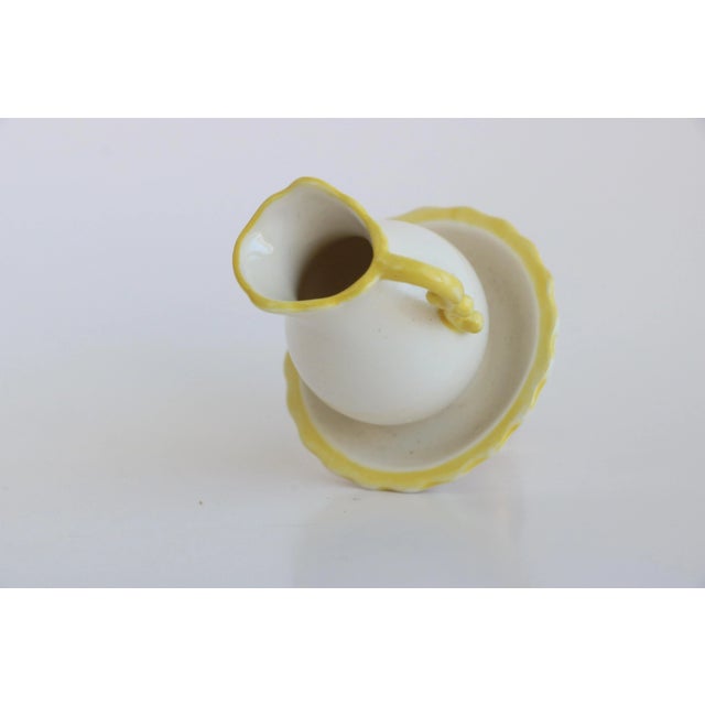 Basin & Pitcher Lamp Finial on Brass Hardware For Sale - Image 4 of 5