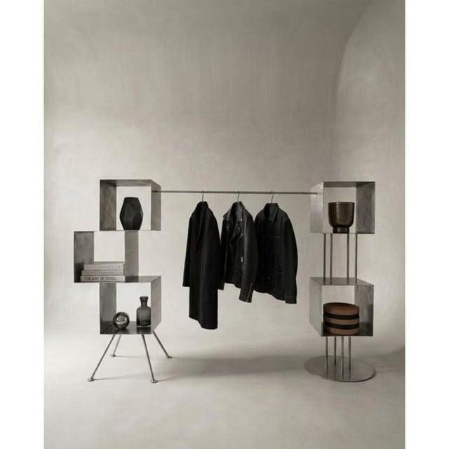 Not Yet Made - Made To Order Rubik Complete Shelves in Stainless Steel by Metalmorphosis Studio, Set of 2 For Sale - Image 5 of 10