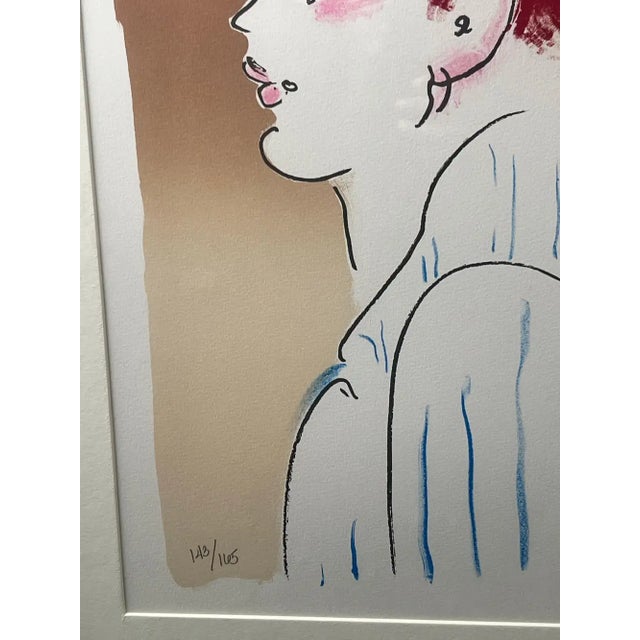 Auburn Peter Max Color Silkscreen Girl From Ibiza Hand Signed , Numbered & Framed 1981 For Sale - Image 8 of 12