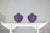 Pair of Purple Ceramic Vases with Glossy Finish and Rounded Bellies For Sale In New York - Image 6 of 12