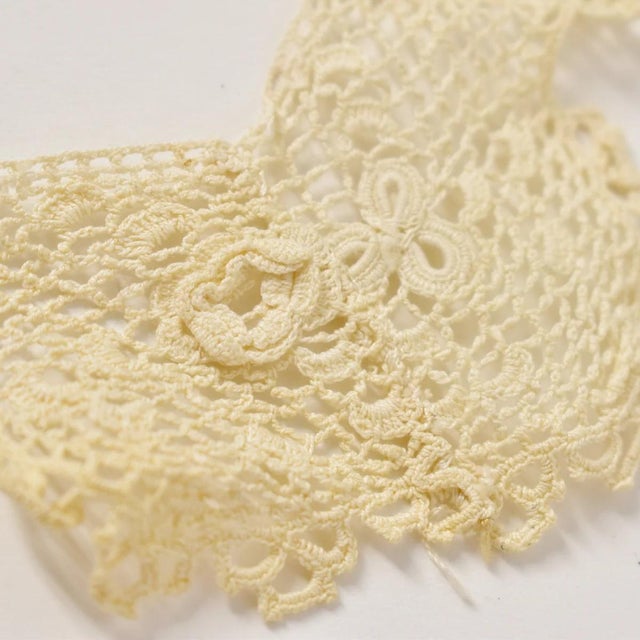 Early 20th Century Woven Lace Vintage Handmade Not African For Sale - Image 4 of 6