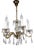 Brass-Lead Crystal Five-Light Chandelier from H.Richter, 1960s For Sale