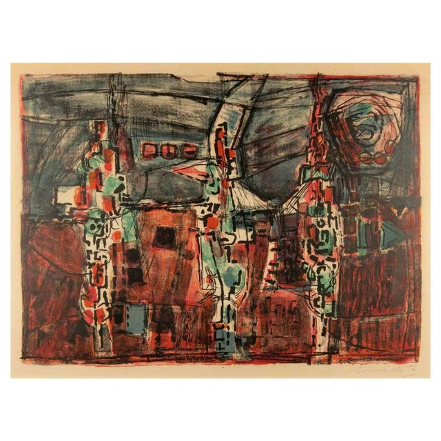 Guillaume Corneille, Piège, Original Lithograph,1956 For Sale