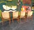 A classic, timeless Danish teak dining chair set with great design. The chairs have a unique form to them - high backs,...