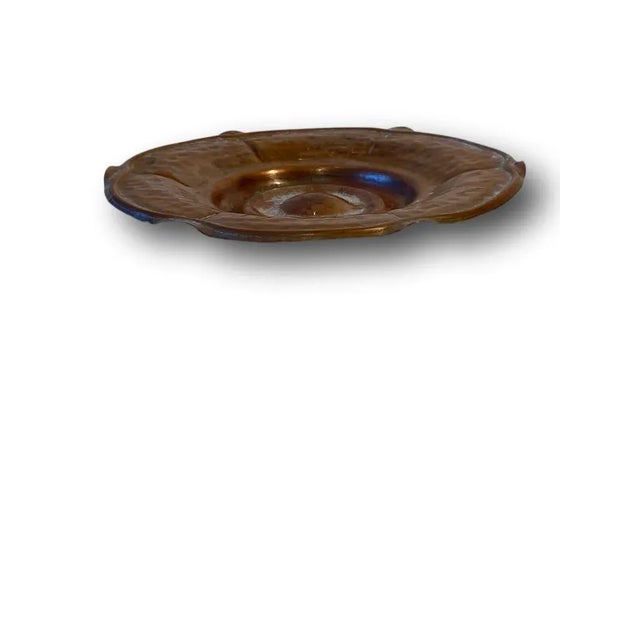 Metal 1940s Arts & Crafts-Style Copper Detailed Plate For Sale - Image 7 of 7