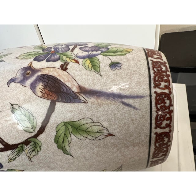 20th Century Asian Ceramic Water Well Bucket Vase/Planter For Sale - Image 9 of 12