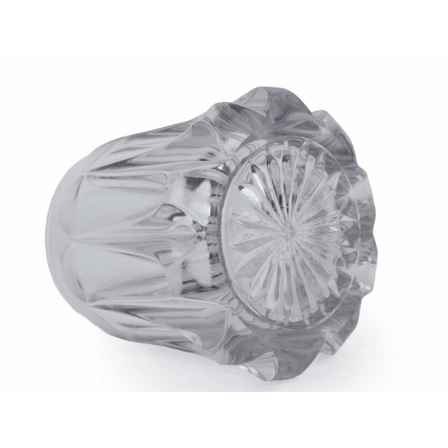 Metal Antique Art Nouveau Pressed Glass Apothecary Style Humidor Jar With Embossed Silver Plate Rose Lid For Sale - Image 7 of 7