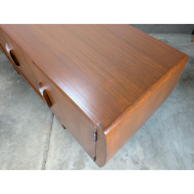 Brown Vintage Mid Century Modern Teak Sideboard / Buffet Designed by Johannes Andersen, Attributed For Sale - Image 8 of 17