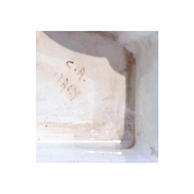 Ceramic Vintage Hand-Painted Italian Floral Double Inkwell For Sale - Image 7 of 7