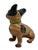 Vintage 1930s Hubley Manufacturing Co. Cast Iron French Bulldog Doorstop Unusual Green Collar For Sale - Image 13 of 18