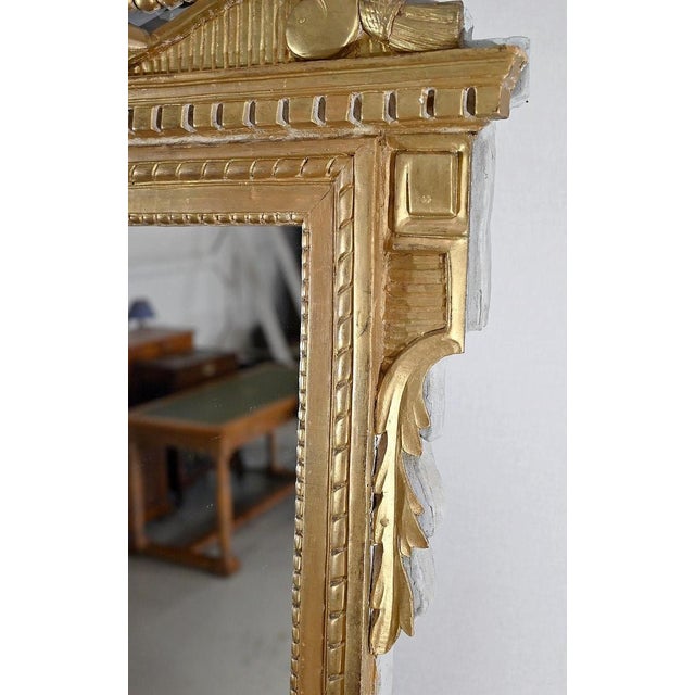 Louis XVI Style Golden Wood Mirror, Late 19th Century For Sale - Image 17 of 18