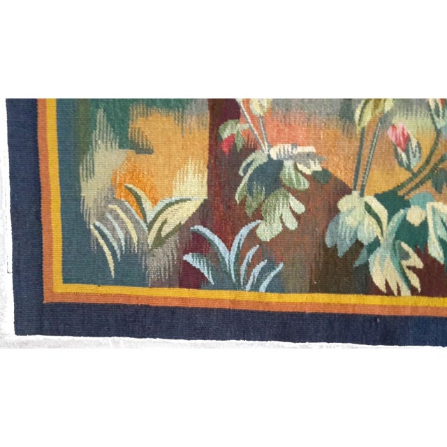 Green Tapestry With Bird and Trees For Sale - Image 8 of 9