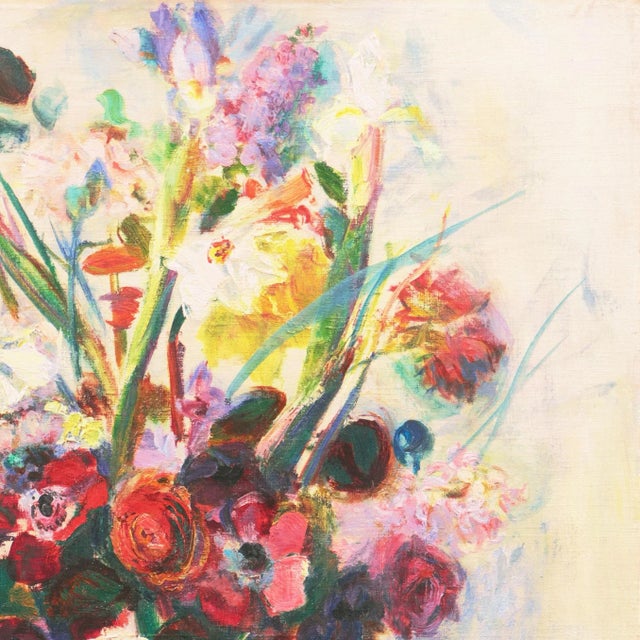 1950s 'Summer Flowers' by Irma Engel Grabhorn, Paris, Salon D'Automne, Post-Impressionist California Artist For Sale - Image 5 of 11