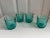Modern Vintage Teal Luminarc Glasses France- Set of 4 For Sale - Image 3 of 5