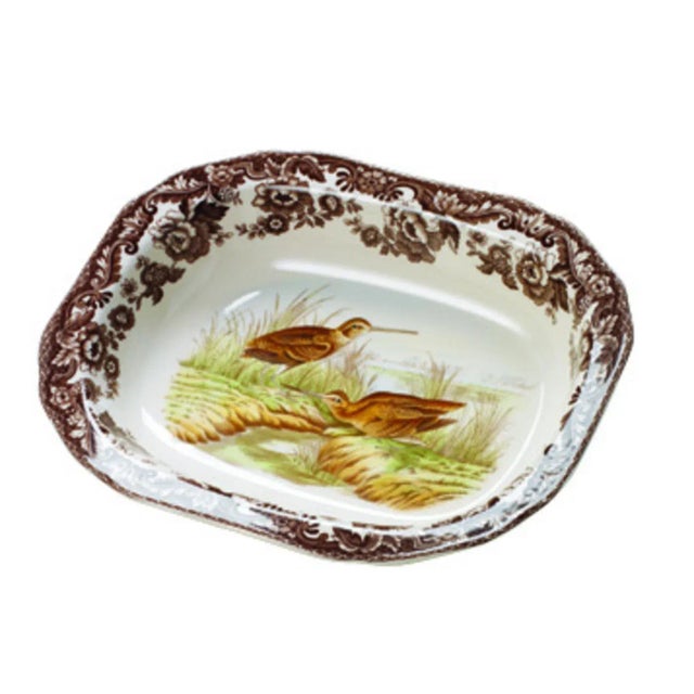 English Spode Woodland Open Vegetable Dish 9.5", Snipe For Sale - Image 3 of 3