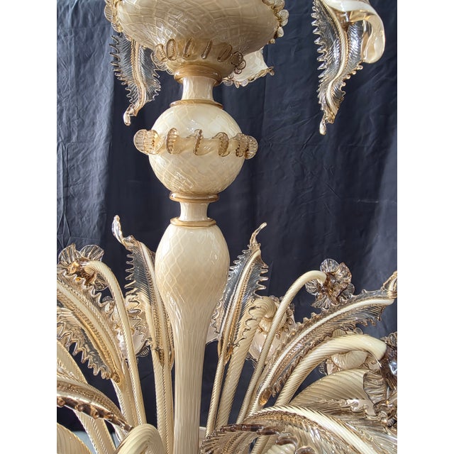 Glass Vintage Murano Chandelier, 1980s For Sale - Image 7 of 14