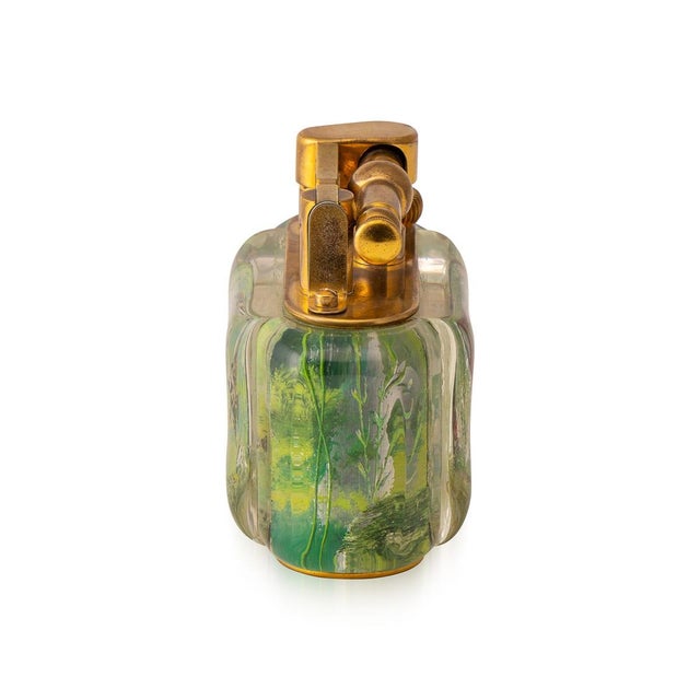 Vintage Tropical Aquarium Table Lighter from Dunhill, 1950 For Sale - Image 4 of 18