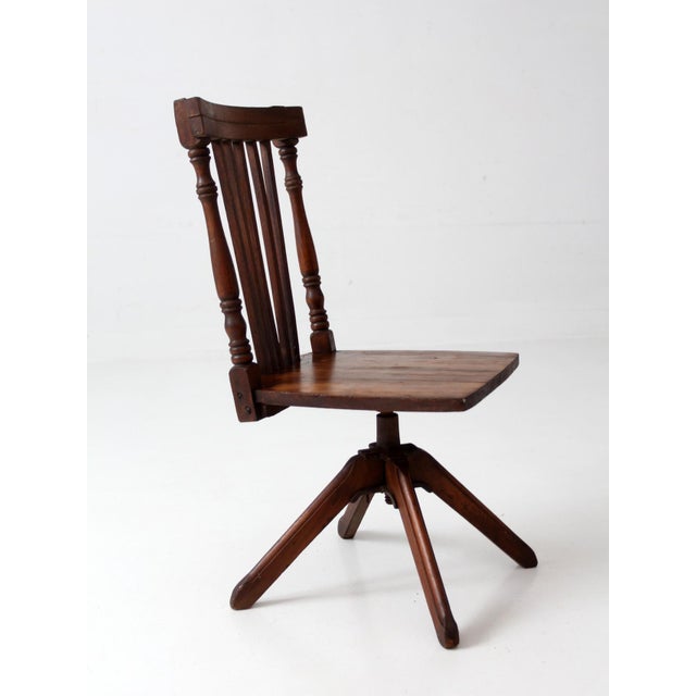 Antique Victorian Children's Swivel Desk Chair For Sale - Image 15 of 18