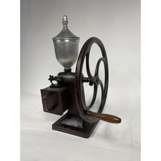 Antique Flywheel Coffee Grinder, 1890s For Sale - Image 16 of 16