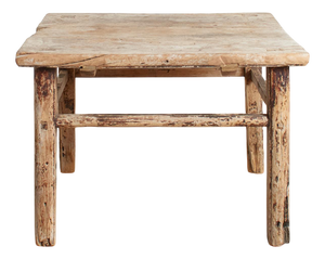 Vintage Rustic Square Coffee Table, 1920s