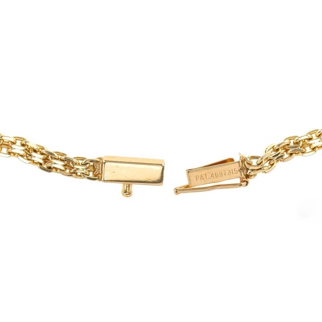 14k Yellow Gold Marquise Sapphire & Diamond Openwork Bracelet Vintage For Sale In Tampa - Image 6 of 10