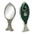 Emilia “Mimi” Castillo Taxco Malachite Silver Plate Fish Hand Mirror, 1970s For Sale