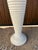 1980s Vintage 1980s Postmodern White 1980s White Plaster Textured Ribbed Floor Lamp With Original Lamp Shade For Sale - Image 5 of 12