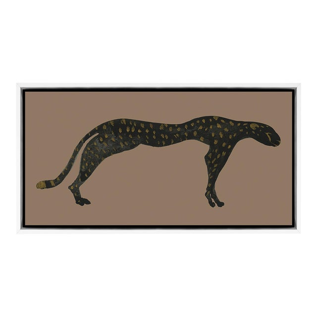 Cheetah Tan by Jess Engle in White Frame, Large Art Print For Sale