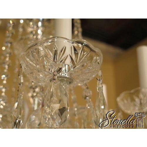Stunning Traditional 12 Arm 2 Tiered Crystal Prism Chandelier For Sale - Image 4 of 9