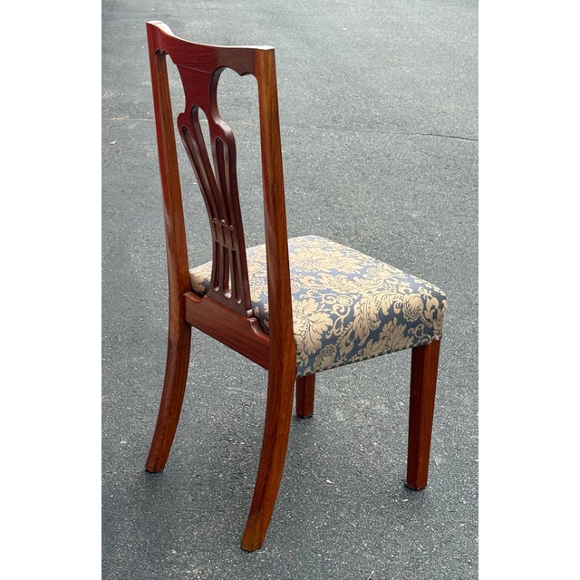 Brown Late 20th Century Solid Rosewood Hepplewhite Dining Chairs - Set of 6 For Sale - Image 8 of 12