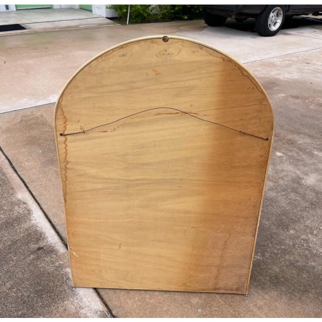 1980s Coastal Deco Revival Pencil Reed Wall Mirror For Sale In West Palm - Image 6 of 9