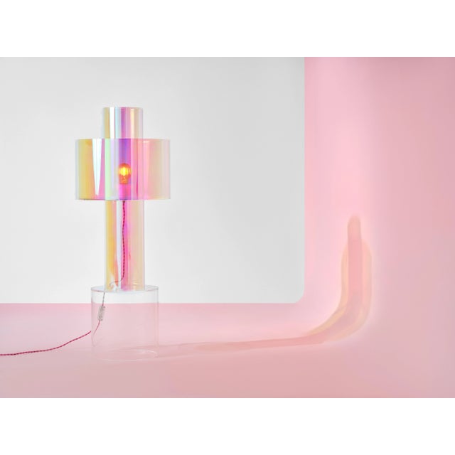 Miami Pink Floating Table Lamp by Brajak Vitberg For Sale - Image 6 of 10