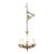 Mid-20th Century Italian Alabaster and Bronze Five-Light Chandelier For Sale