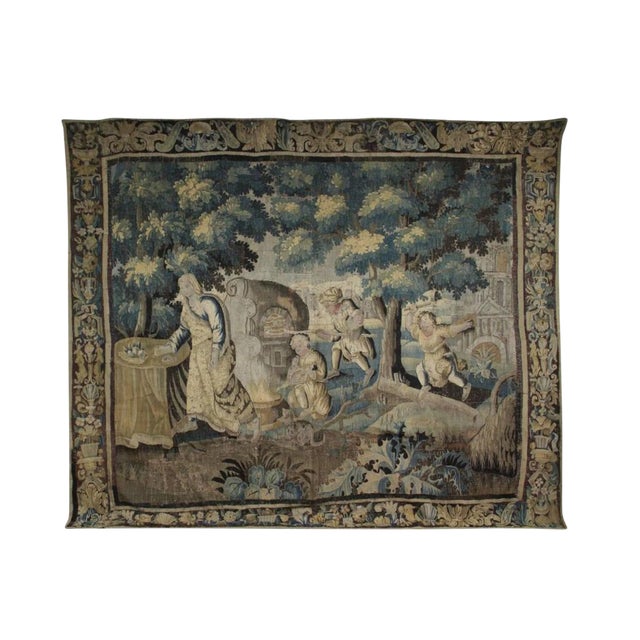 Flemish Verdure Garden Tapestry For Sale