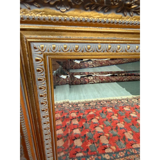 Z Gallerie Old World Over Mantle Mirror, Vintage For Sale - Image 9 of 12