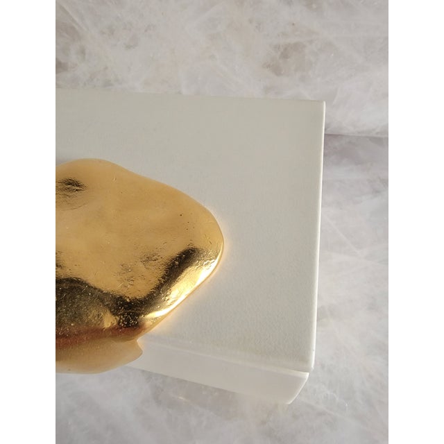 Achille Salvagni 'Melt' Parchment & 24ct Gold Box For Sale - Image 15 of 15