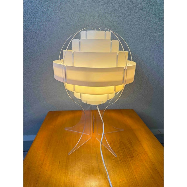 Plastic Lakane Strips Table Lamp in Frosted Acrylic by Brylle Jacobsen for Ikea, Finland, 2000s For Sale - Image 7 of 18