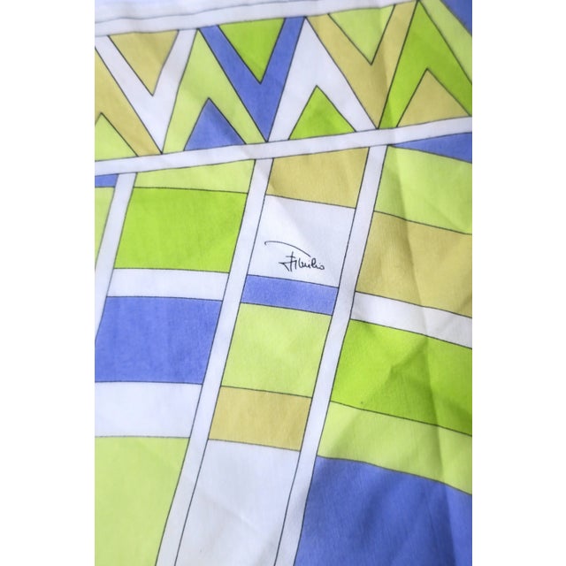 Cornflower Blue Emilio Pucci Scarf Neck, Head or Handbag For Sale - Image 8 of 9