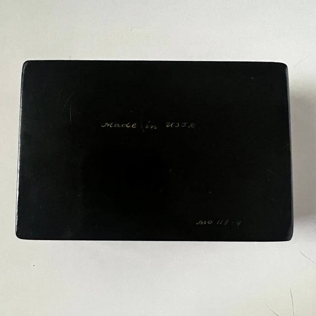 Fedoskino Lacquer Box With Original Box, After Savrasov’s “Грачи Прилетели,” Ussr, C. 1960s–1980s For Sale - Image 10 of 17