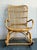 Camel Vintage Boho Loop Rattan Rocking Chair For Sale - Image 8 of 8