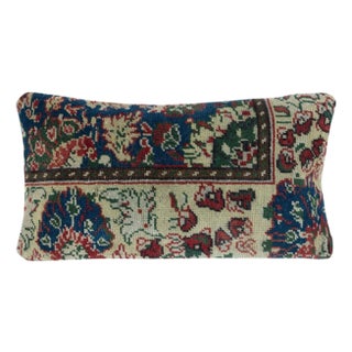 13"x24" Vintage Handmade Rug Cushion Cover. Wool Pillowcase. Throw Pillow Cover For Sale