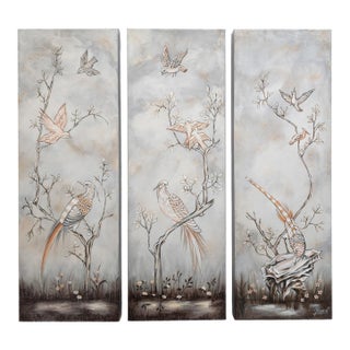 "Hidden Forest" Wall Panels, Set of 3 For Sale