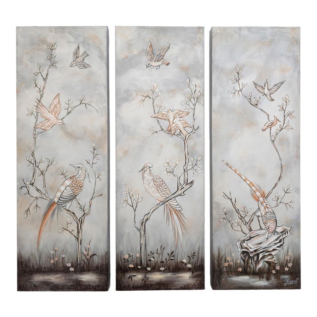 "Hidden Forest" Wall Panels, Set of 3 For Sale